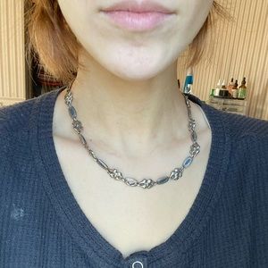 Sterling silver choker necklace